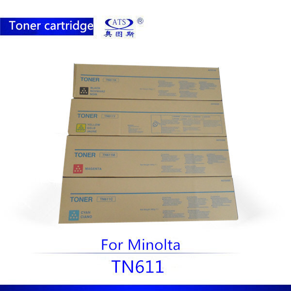 Factory selling copier spare parts color toner cartridge TN611 for Konica Minolta Bizhub tn611