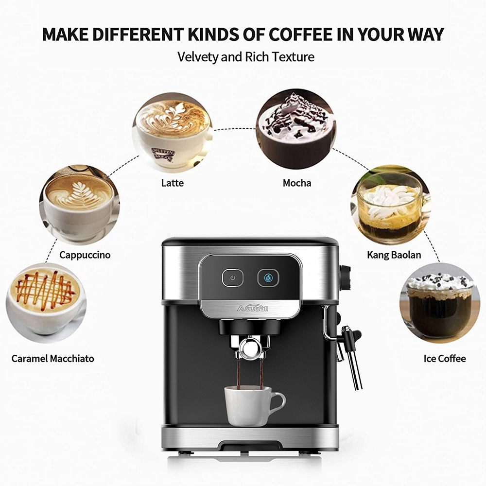 Aouball coffee and espresso coffee maker - quickly makes delicious