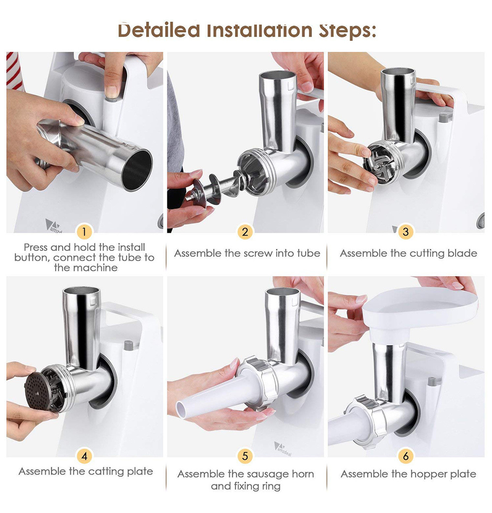 Food Grade Electric Meat Grinder Accessories