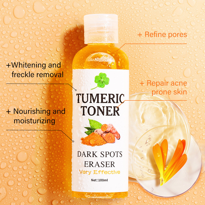 Free Sample Skin Whitening Dark Spots Eraser Turmeric Toner Corrector Acne Remover Tumeric Toner For Skin