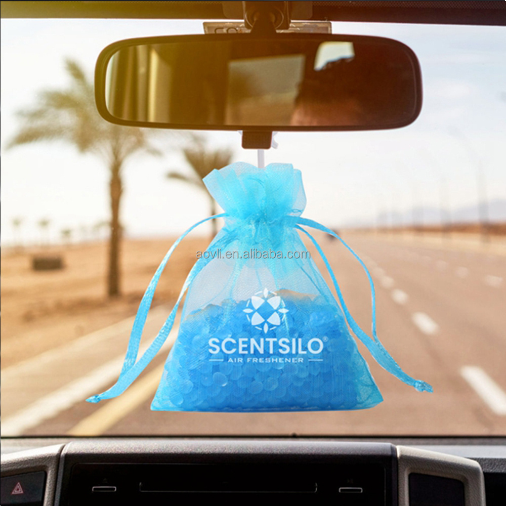 Hot Selling Fragrant Scented Sachet Air Freshener High Quality Air Organza Scented Beads Bag for Car Closet Drawer