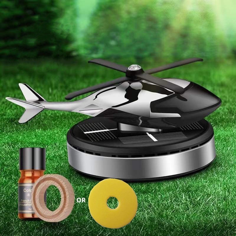 Airplane Car Air Freshener Solid Solar Power Car Perfume Helicopter Air Freshener up to 60 days