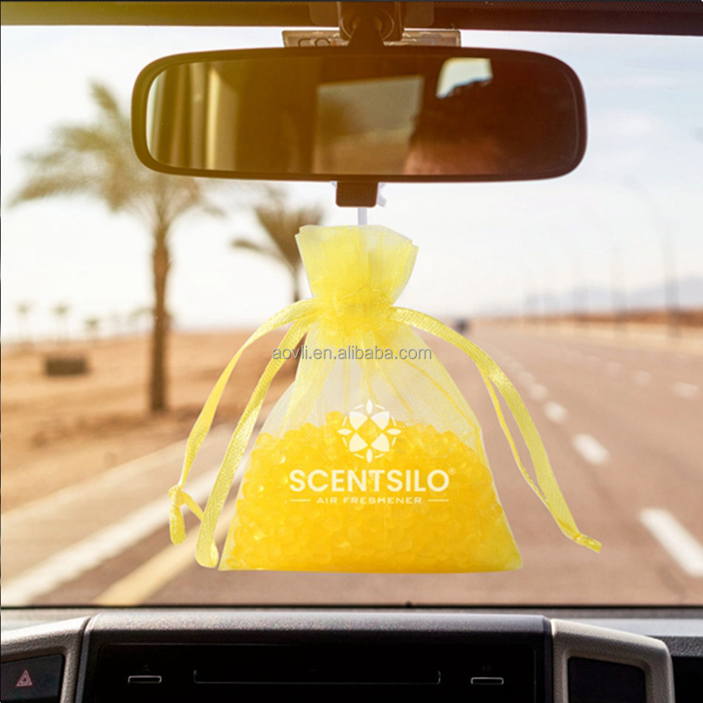 Hot Selling Fragrant Scented Sachet Air Freshener High Quality Air Organza Scented Beads Bag for Car Closet Drawer