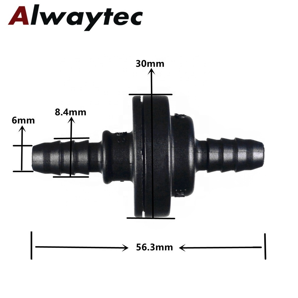 Fuel Hose Line 6mm 8mm Plastic Non-Return  One Way Check  Valve Diaphragm Shut Off Membrane valve