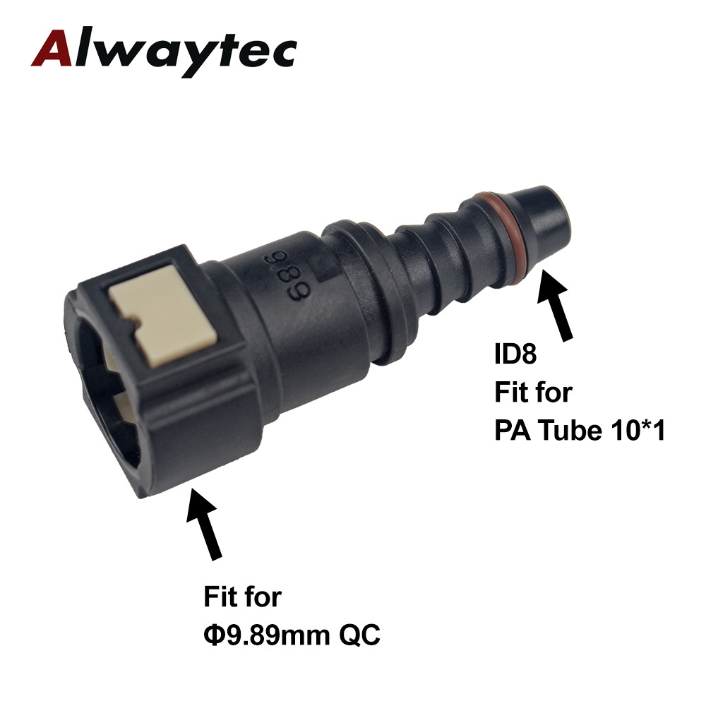 PA12 GF30%  9.89mm SAE10  Steel Fuel Line Quick Connector Fuel Line Hose Connector for Vehicle Fuel Lines