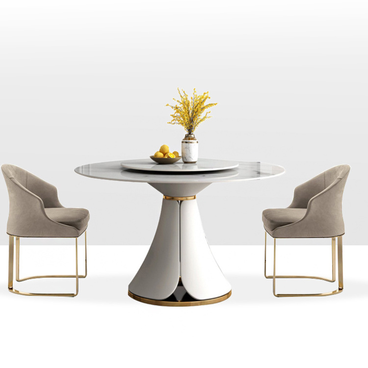 Luxury design modern Italy high back dining chairs with golden stainless steel legs metal frame dining chairs