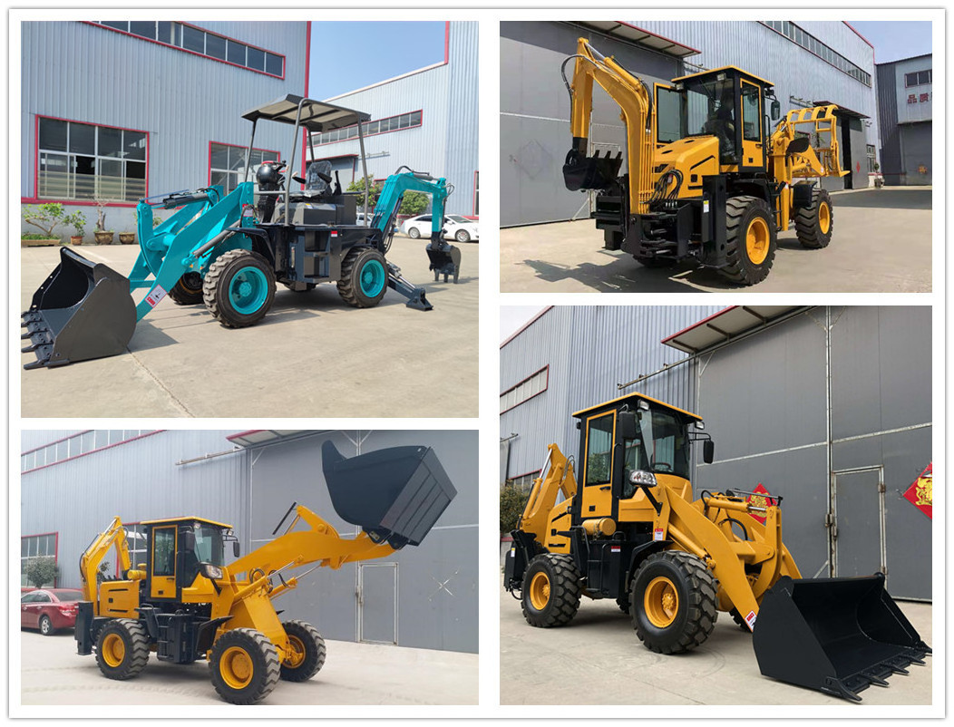 2023 CE Kubota yanmar EPA engine 4X4 small backhoe loader 4 wheel drive bachoe loader shovel digger for sale