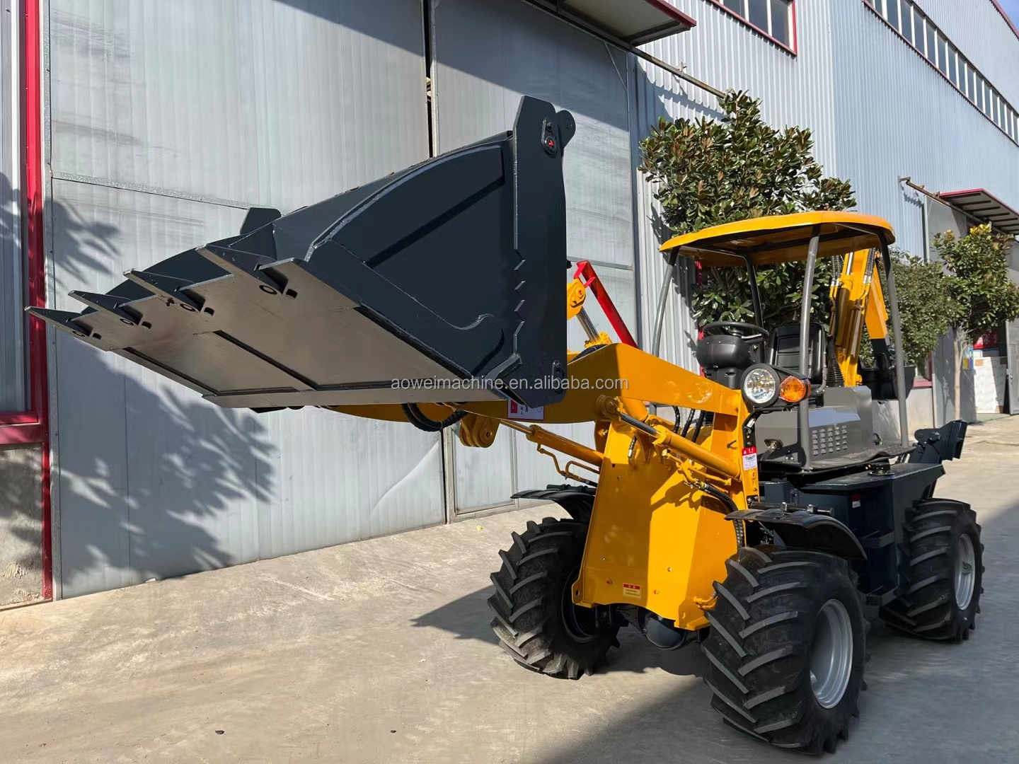 4WD 4X4  front backhoe loader small backhoe excavator wheel loader for sale Europe with CE