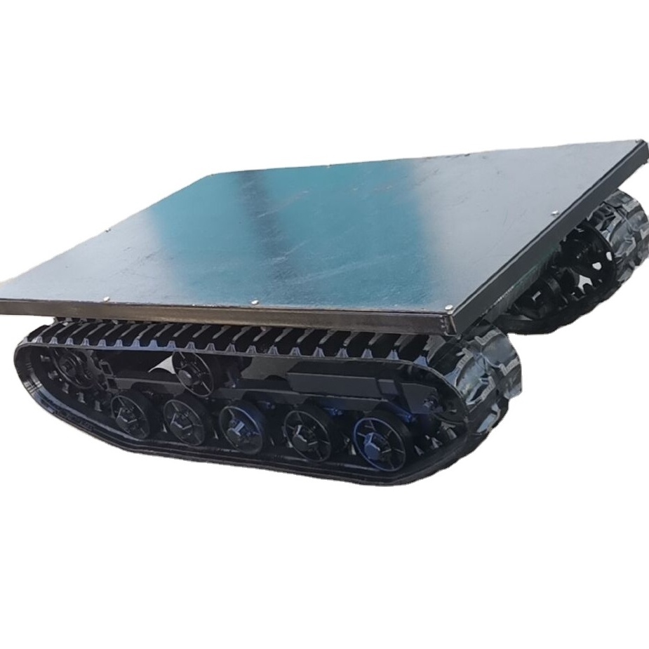 Electric Remote control Under water crawler robot chassis rubber Tracked Carrier undercarriage platform transporter