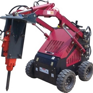 23hp Small wheel loader Mini Crawler skid steer  track loader with backhoe digger excavator breaker hammer