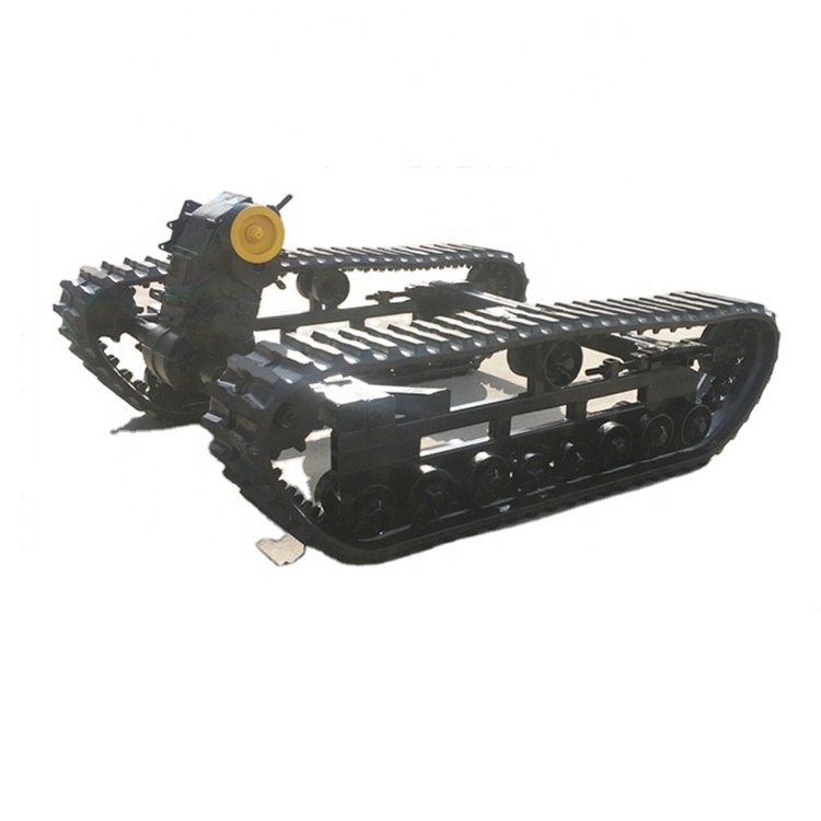 Rubber track tracked platform carrier used for Tank Crane Robot dozer excavator  chassis Undercarriage