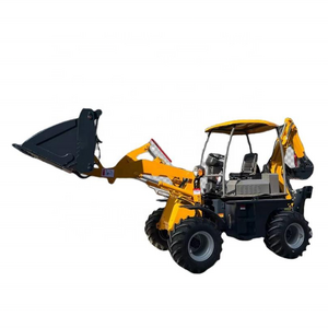 China 4wd wheel 3 ton backhoe loader small  Mini Front end tractor backhoe wheel skid steer lorry loader for sale