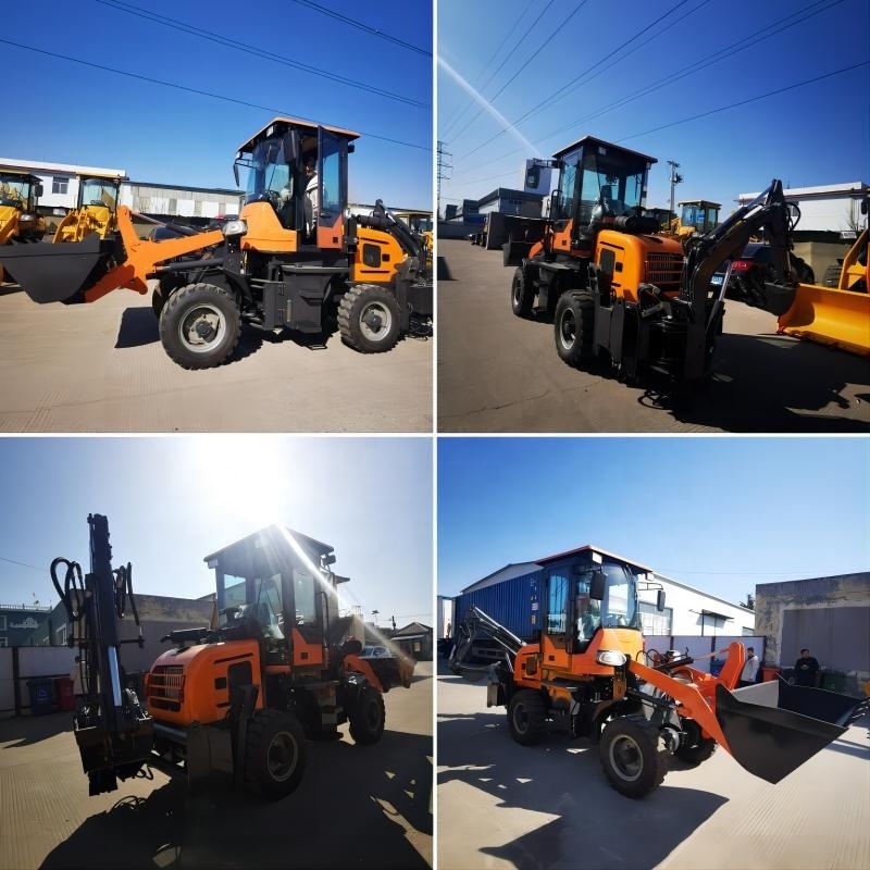 2023 CE Kubota yanmar EPA engine 4X4 small backhoe loader 4 wheel drive bachoe loader shovel digger for sale