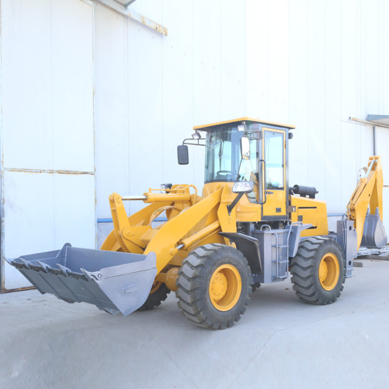 Backhoe loader 4x4 4wd wheel drive loader tractor front bucket end back digger shovel farm Construction work machine