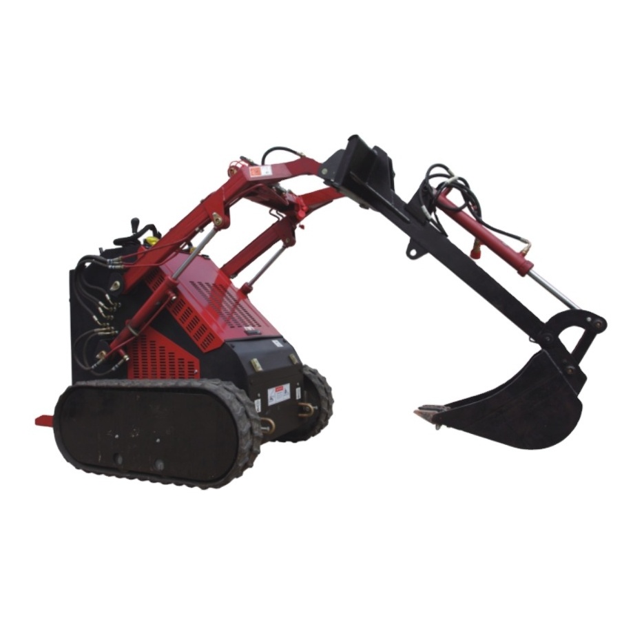 23hp Small wheel loader Mini Crawler skid steer  track loader with backhoe digger excavator breaker hammer