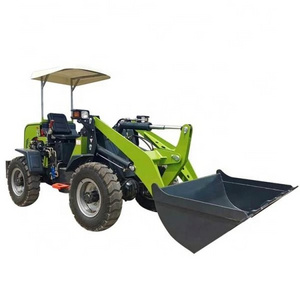 Small mini towable backhoe tractor wheel loader shovel with forklift pallet fork for garden farm orchard use