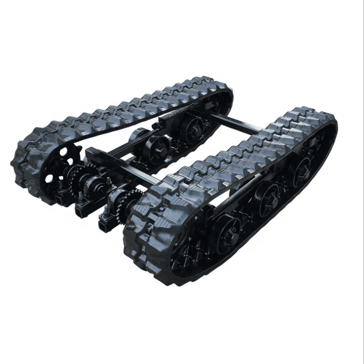 Rubber track tracked platform carrier used for Tank Crane Robot dozer excavator  chassis Undercarriage