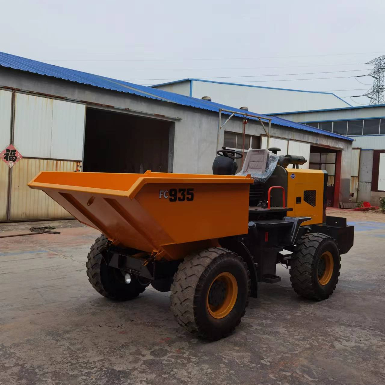 Construction works 4x4 wheel drive dumper 3 ton 4 wd mini dumper truck Mini front lorry log Loader tractor backhoe