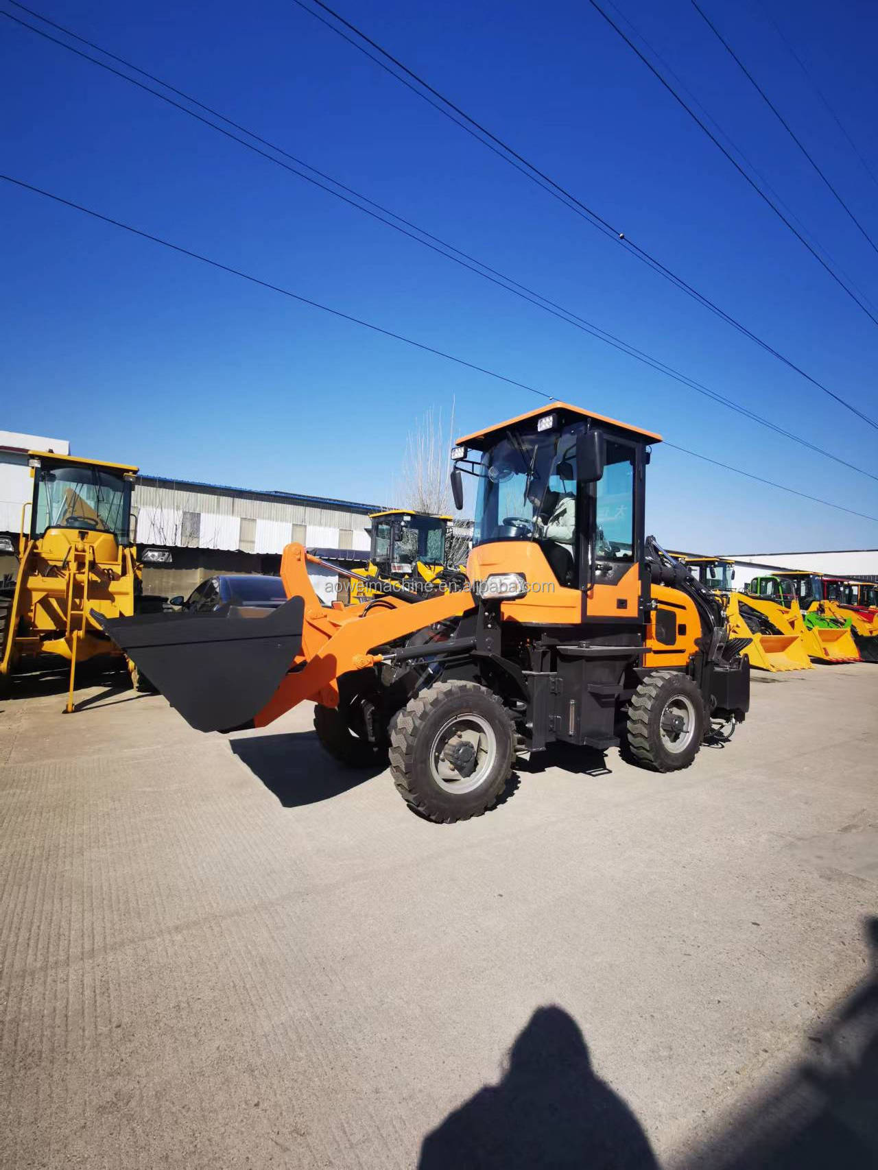 2023 CE Kubota yanmar EPA engine 4X4 small backhoe loader 4 wheel drive bachoe loader shovel digger for sale