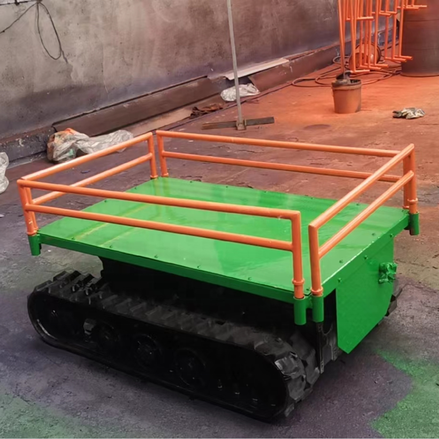 Triangular crawler swamp use crawler tire drill rig crawler chassis high quality tank robot  chassis sales price