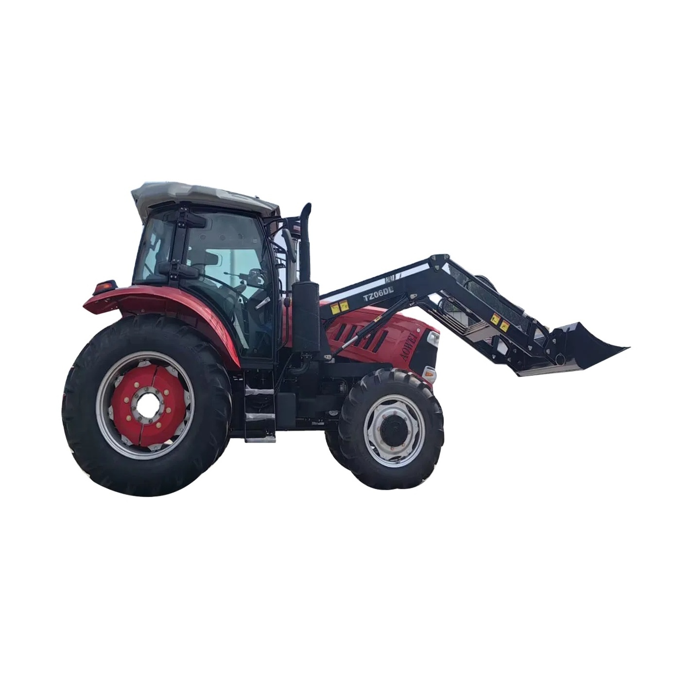 Chinese 4WD 140hp with big tire and front end loader agriculture farming tractor with farm machinery equipment