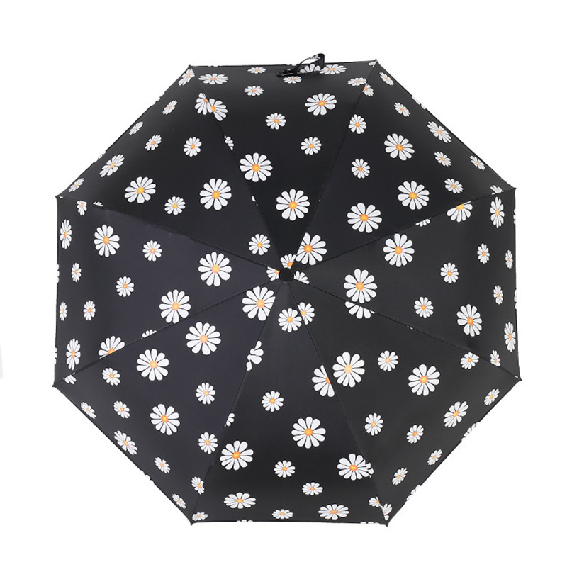 Outdoor Garden Umbrellas Custom Printed Strong Big Size Easy Open Folding Umbrella Steel Frame Packing Sunflower Umbrella