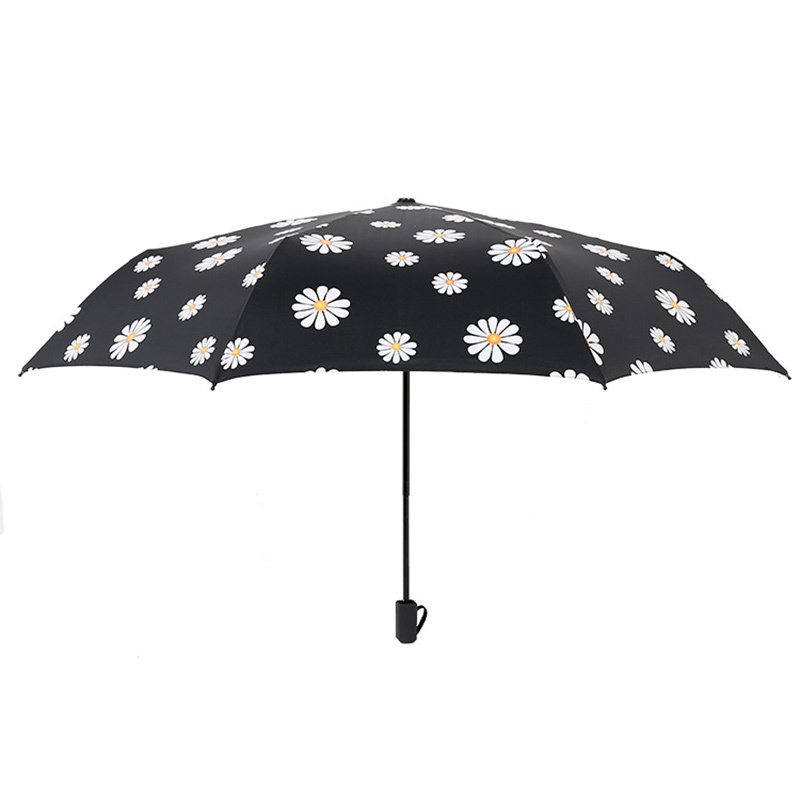 Outdoor Garden Umbrellas Custom Printed Strong Big Size Easy Open Folding Umbrella Steel Frame Packing Sunflower Umbrella