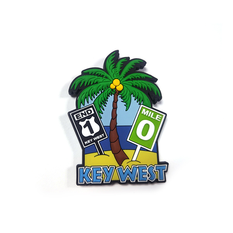 Worldwide tourist gift PVC Refrigerator Magnets US Key West beach tourism souvenir soft PVC fridge magnet