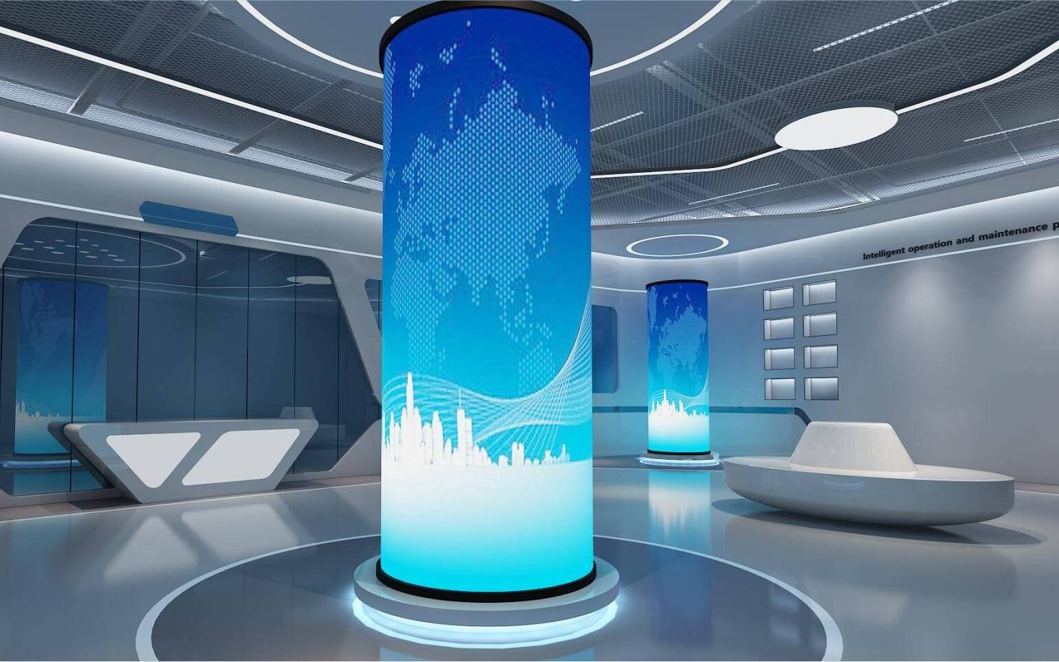 P2 P2.5 P3 Indoor Advertising Bendable Round Column Curved Soft Led Display Screen