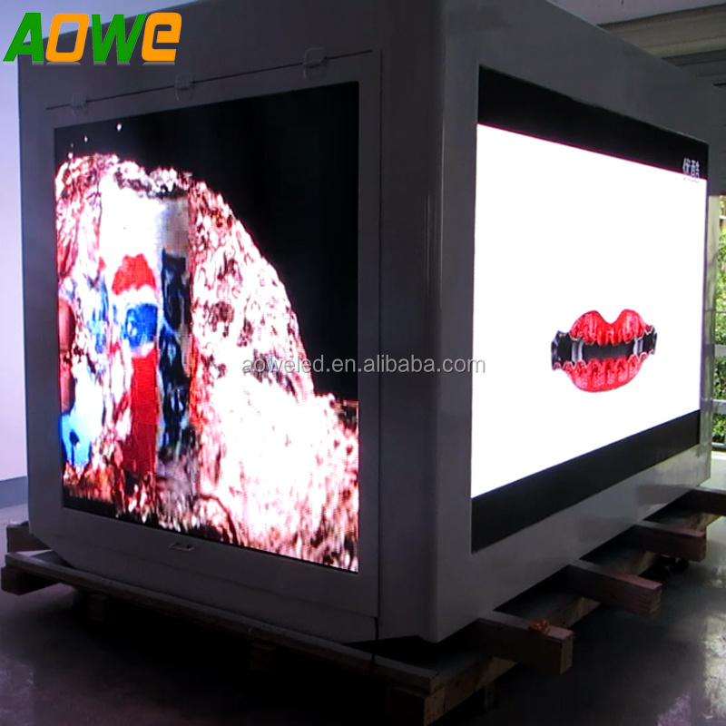 High Definition Full Color Tube Chip Trucks Commercial Advertising Video P8 mobile led display