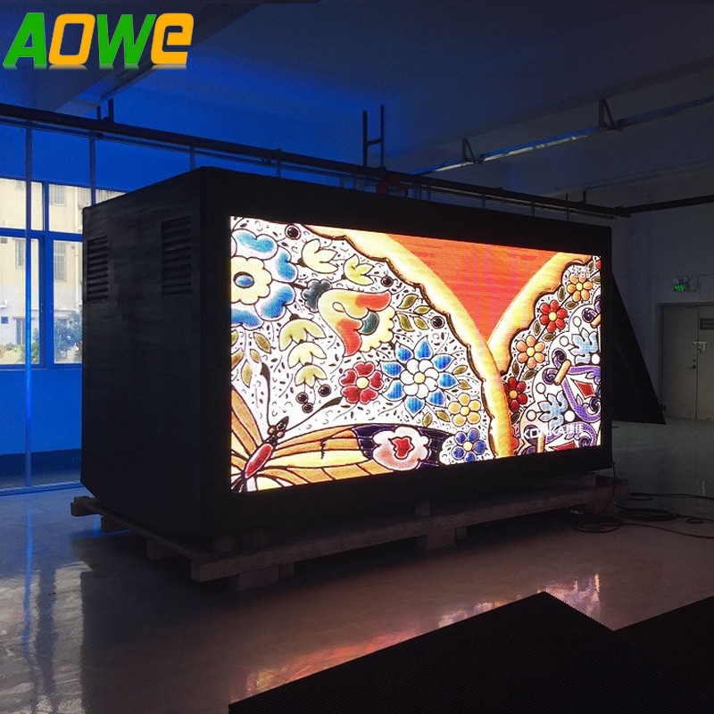 High Definition Full Color Tube Chip Trucks Commercial Advertising Video P8 mobile led display