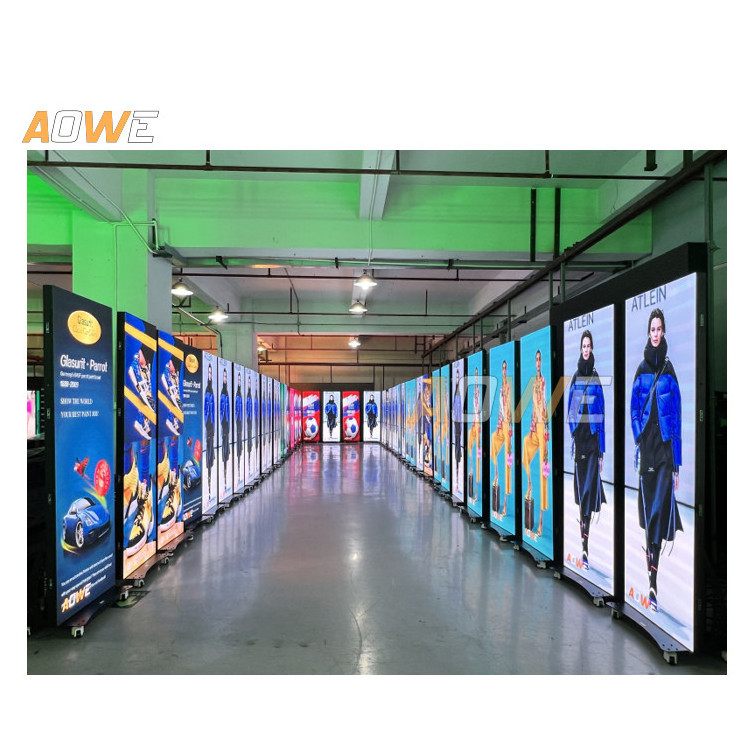 Indoor and outdoor poster led Digital Signage P1.86 P2 P2.5  LED Window Banners Video display Wall 1920 x 960