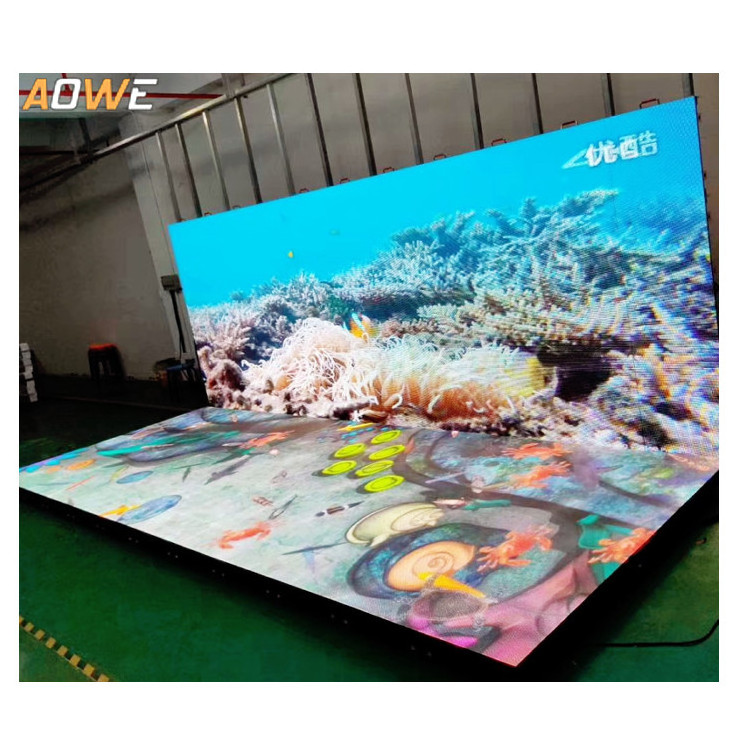 AOWE Virtual 3D interactive floor Led Wall smart waterpoof Dance Floor Screen Display