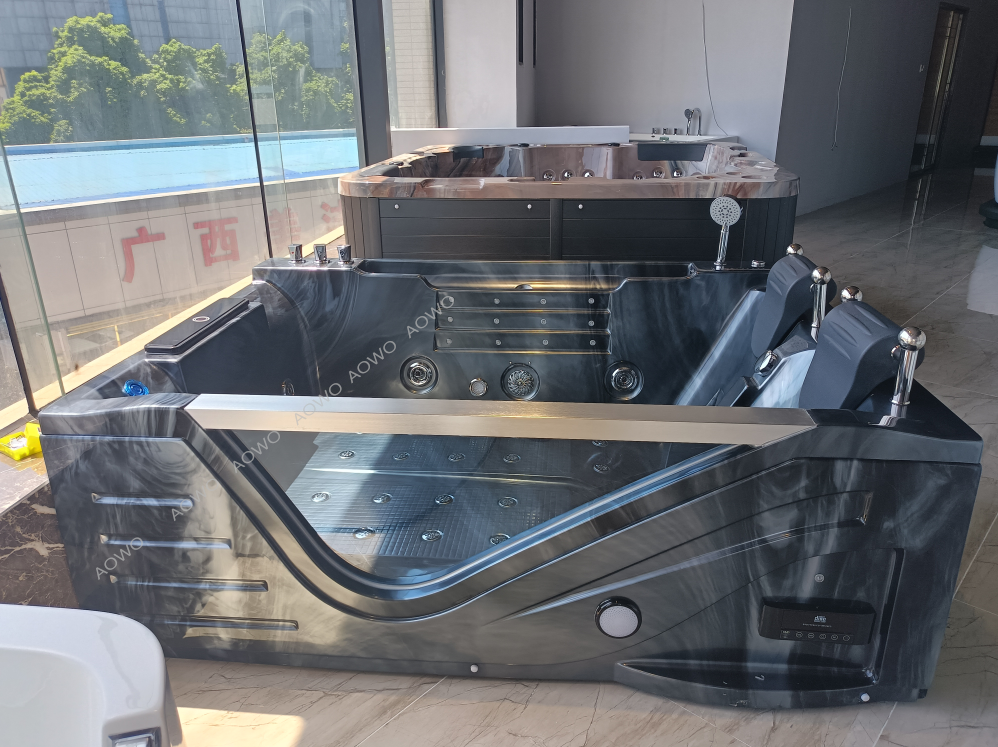 high quality vortex yakuzzi luxury hot tube uotdoor bathtub with TV acrylic massage bathtub independent hydraulic spa yacuzzi