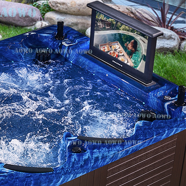 yacusi inflable 5 persons hot tub outdoor spa whirlpool portable bathtub hammam outdoor spa