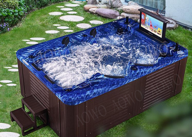 yacusi inflable 5 persons hot tub outdoor spa whirlpool portable bathtub hammam outdoor spa