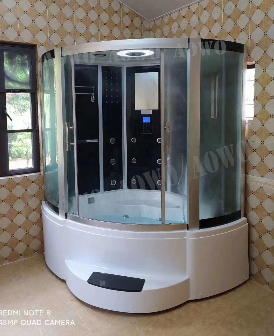 Bathroom Deluxe double steam room shower set Shower Room hydro massaje swimspa steam cabinet corner jacussi with tub