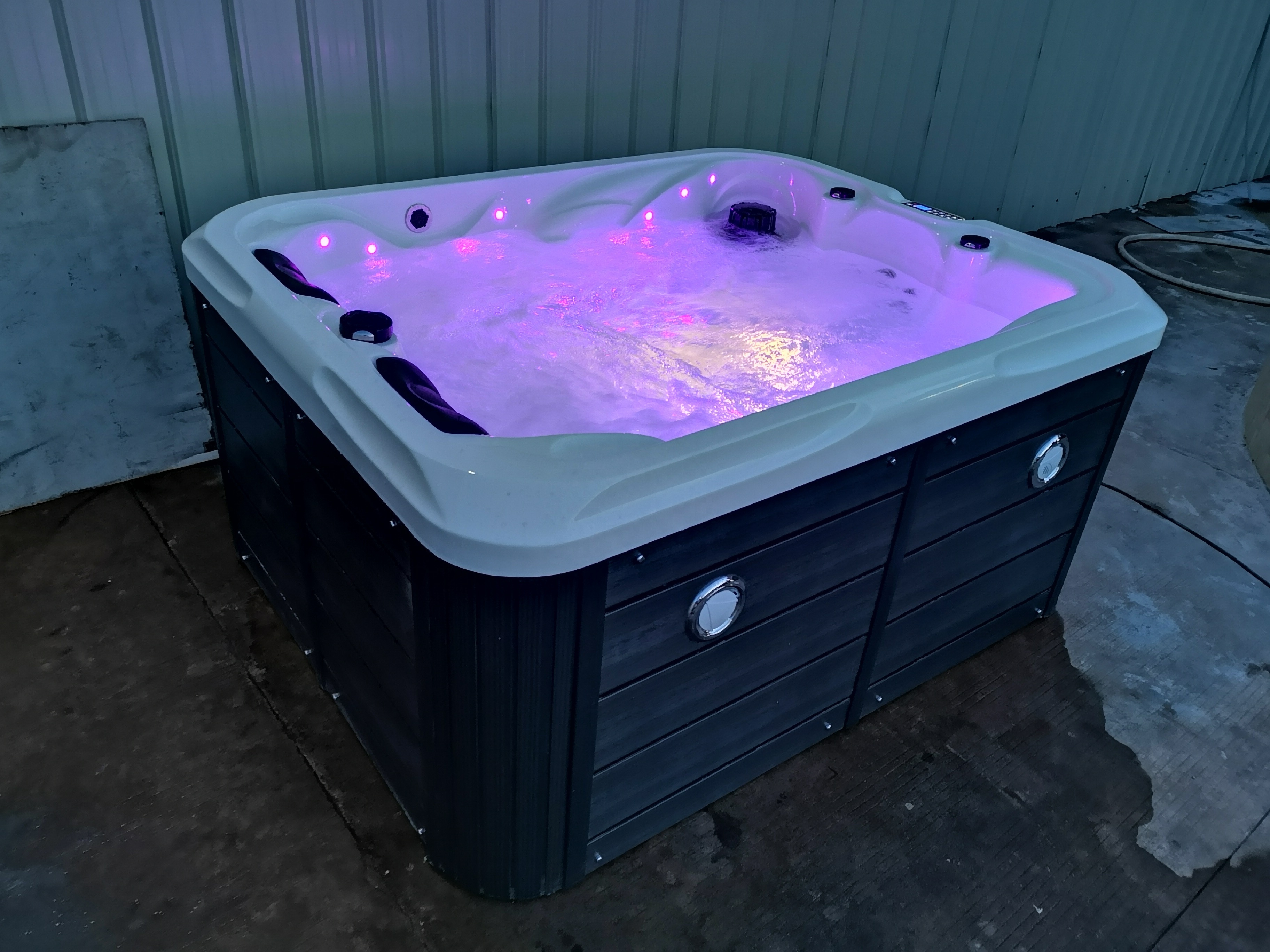 Yacuzzi Acrylic Shell Hot Tub Outdoor Swim Spa With Jacuzzier Massage Bath Jet Whirlpool  Persons  Backyard round outdoor kya hu