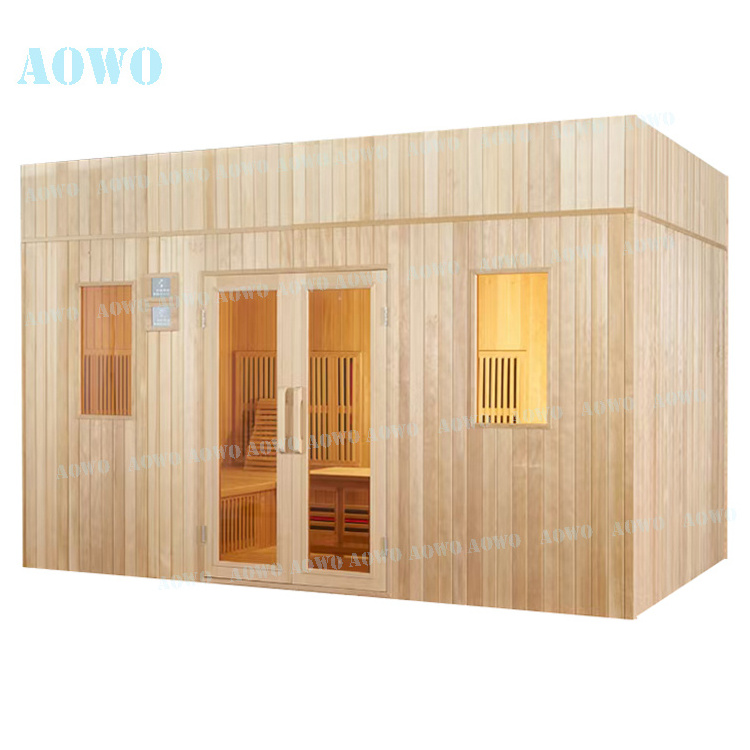 6 8 10 person sauna room infra red wood steam saunas big 6 8 10 person infrared sauna room wood