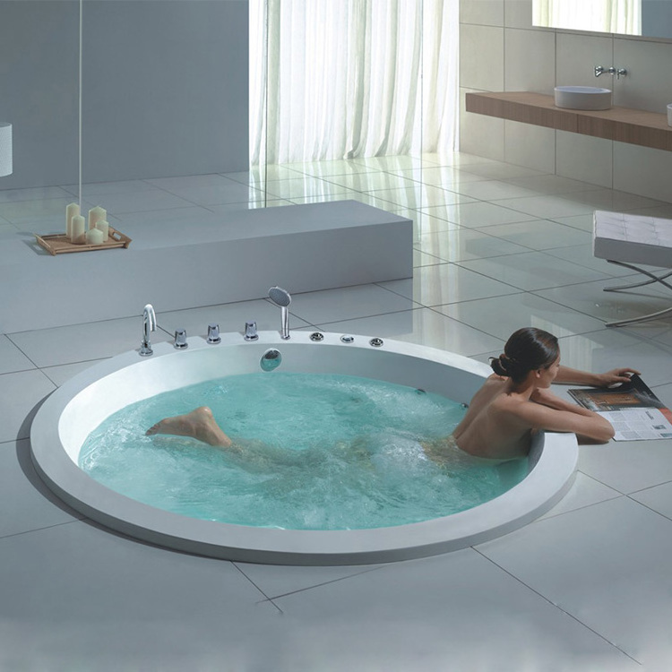 6275 prefabricated houses round jet bath tub with jakozzi spa inground bathtub yacuzziexterior hot tub kit