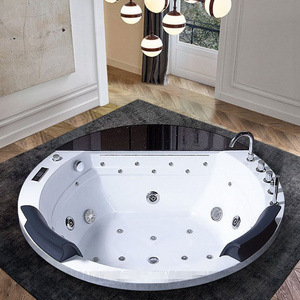 AOWO embeding bathtubs acrylic recessed  Adult drop-in Indoor hot tubs whirlpool Waterfall Hot yakuzzi 2 persons spa bathtubs