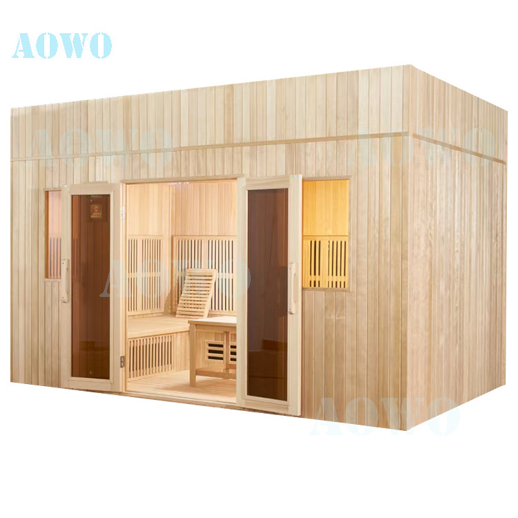 6 8 10 person sauna room infra red wood steam saunas big 6 8 10 person infrared sauna room wood