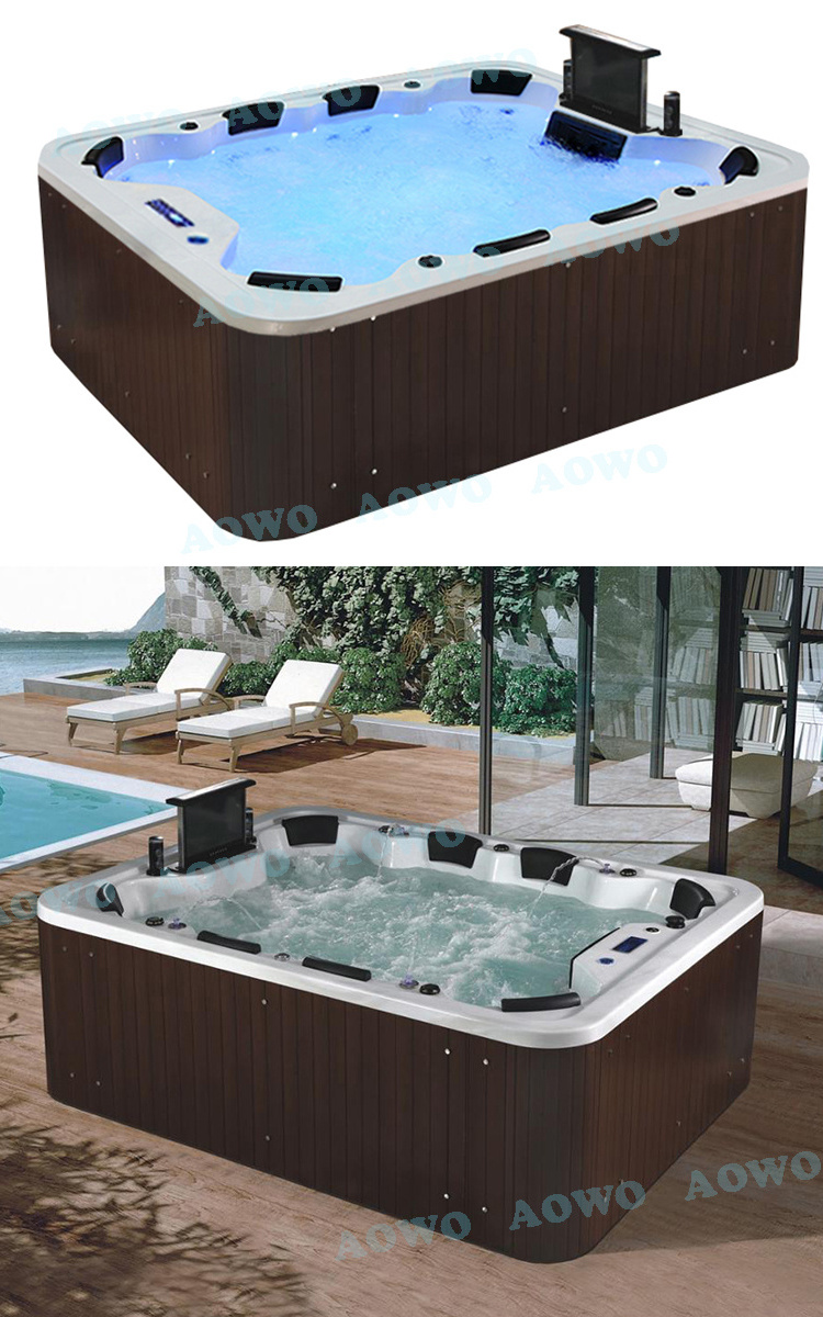 8 person luxury hotel backyard pools hydrotherapy rectangular outdoor swim spa large size family use lazy jacuzzier lounge