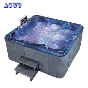 AOWO hot tube outdoor spa Tubs Yacuzzi Big Bathtub Surfing endless spa pool container Massage balboa Whirlpool for 6 people