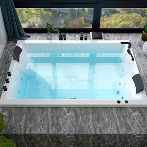 AOWO spa bathtubs with portable shower leisure spa acrylic baignoire balneo hydromassage face to face lying jacuzziss hot tube