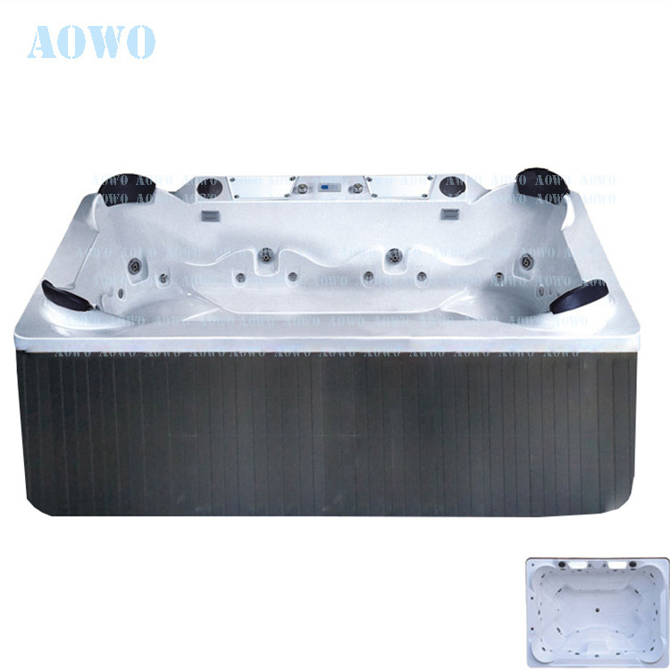 luxury outdoor waterproof UV-resistance spa cover customized shape and size hot tubs  hot tube outdoor spa pool in garden