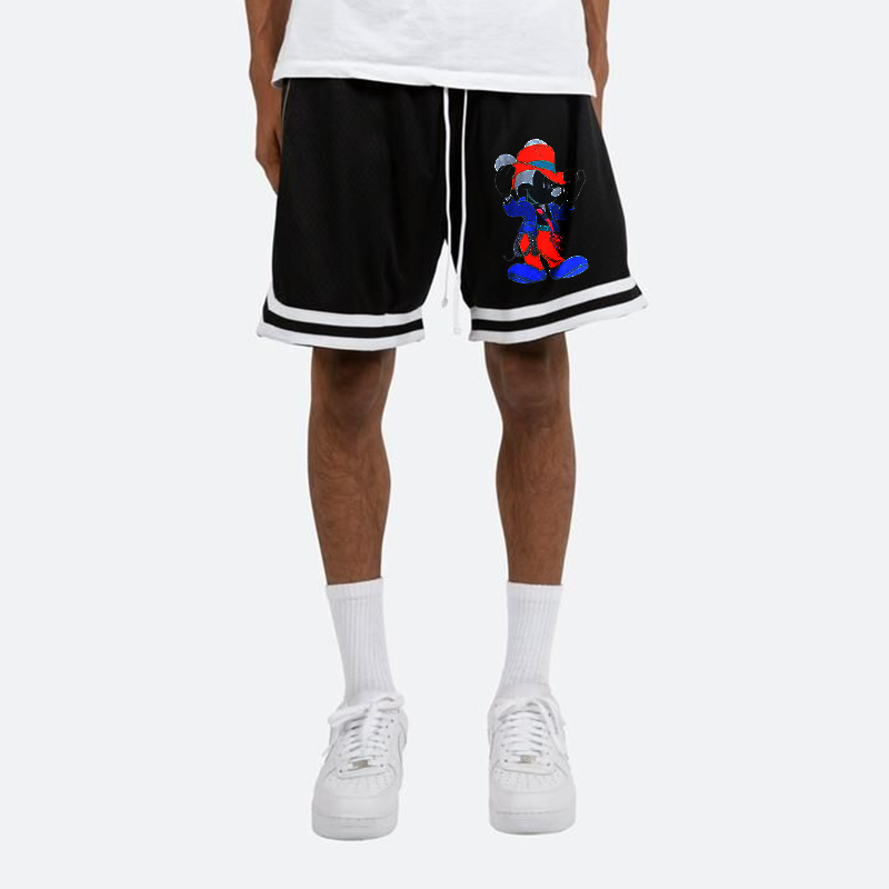 Double Layer Sublimation Plain 100% Polyester Streetwear Sets 5 Inch Inseam Gym Blank Basketball Custom Mesh Men'S Shorts