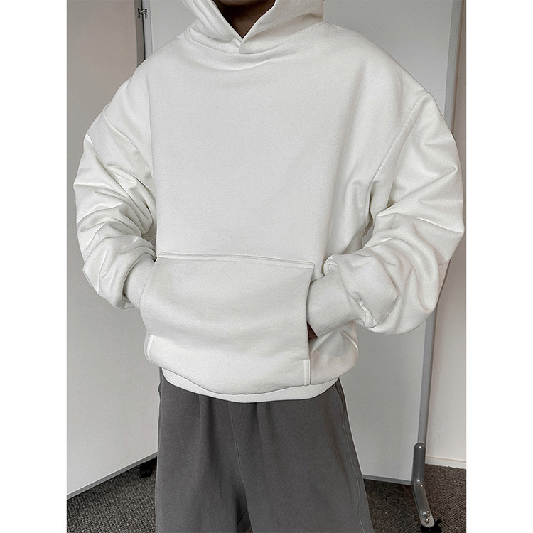 Luxury high quality custom hoodie manufacturer thick fleece cropped hoodie winter boxy pullover oversized heavyweight hoodie