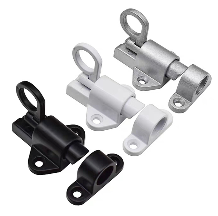 Zinc Alloy Black Finish Slide Bolt Latch Safety Door Gate Latches Lock with Padlock Hole Gate Hardware