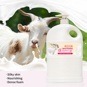 Natural body wash Goat Milk Shower Gel 2.08L Dense foam moisturizing Silky skin goat milk whitening shower gel for women